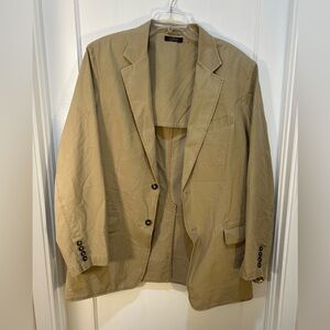 L.L. Bean Men's 42 Tall Tan Jacket 100% Cotton